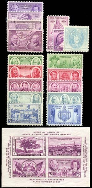 1936 US ARMY NAVI Commemorative Stamp Year Set.jpg