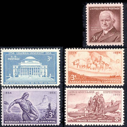 1954 US Commemorative Stamp Year Set.jpg