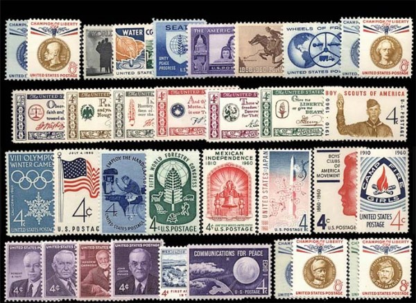 1960 US Commemorative Stamp Year Set.jpg
