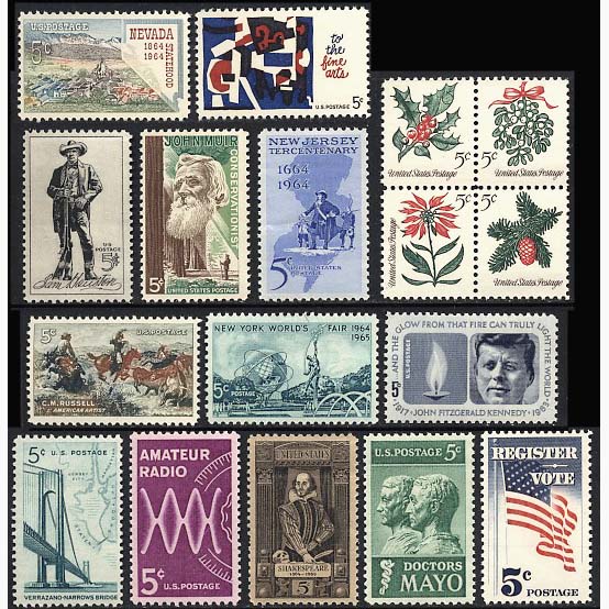 1964 US Commemorative Stamp Year Set.jpg